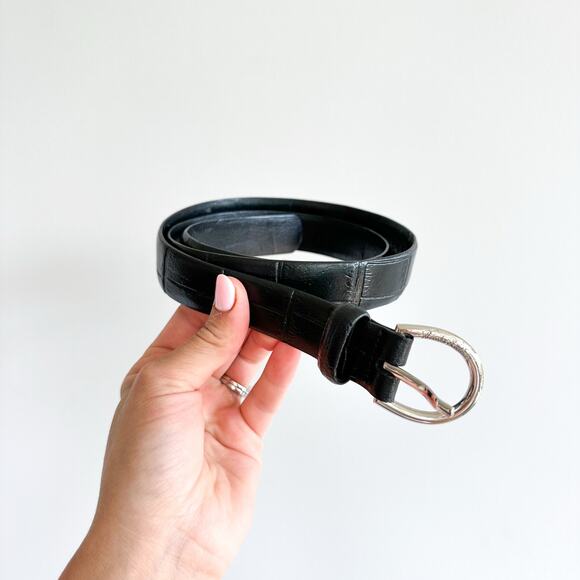 Brooks Brothers 346 Genuine Leather Belt Black M - Picture 2 of 11